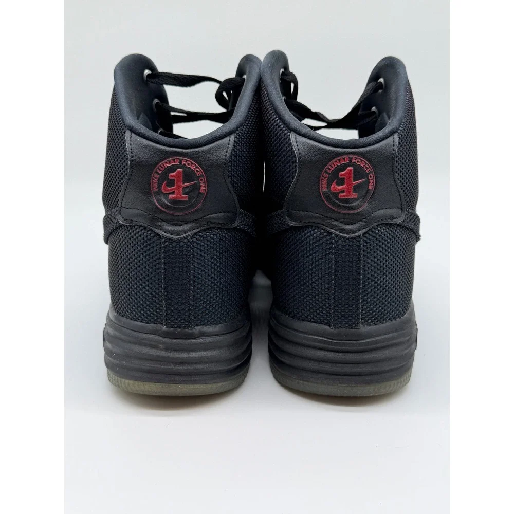 Nike Lunar Force 1 High‎ Black Iridescent Mesh Sneakers  Mens 12